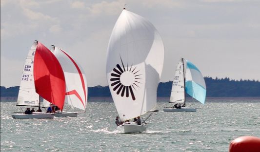 J/70s sailing Cowes Week on the Solent