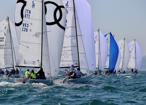 J/70s sailing off England